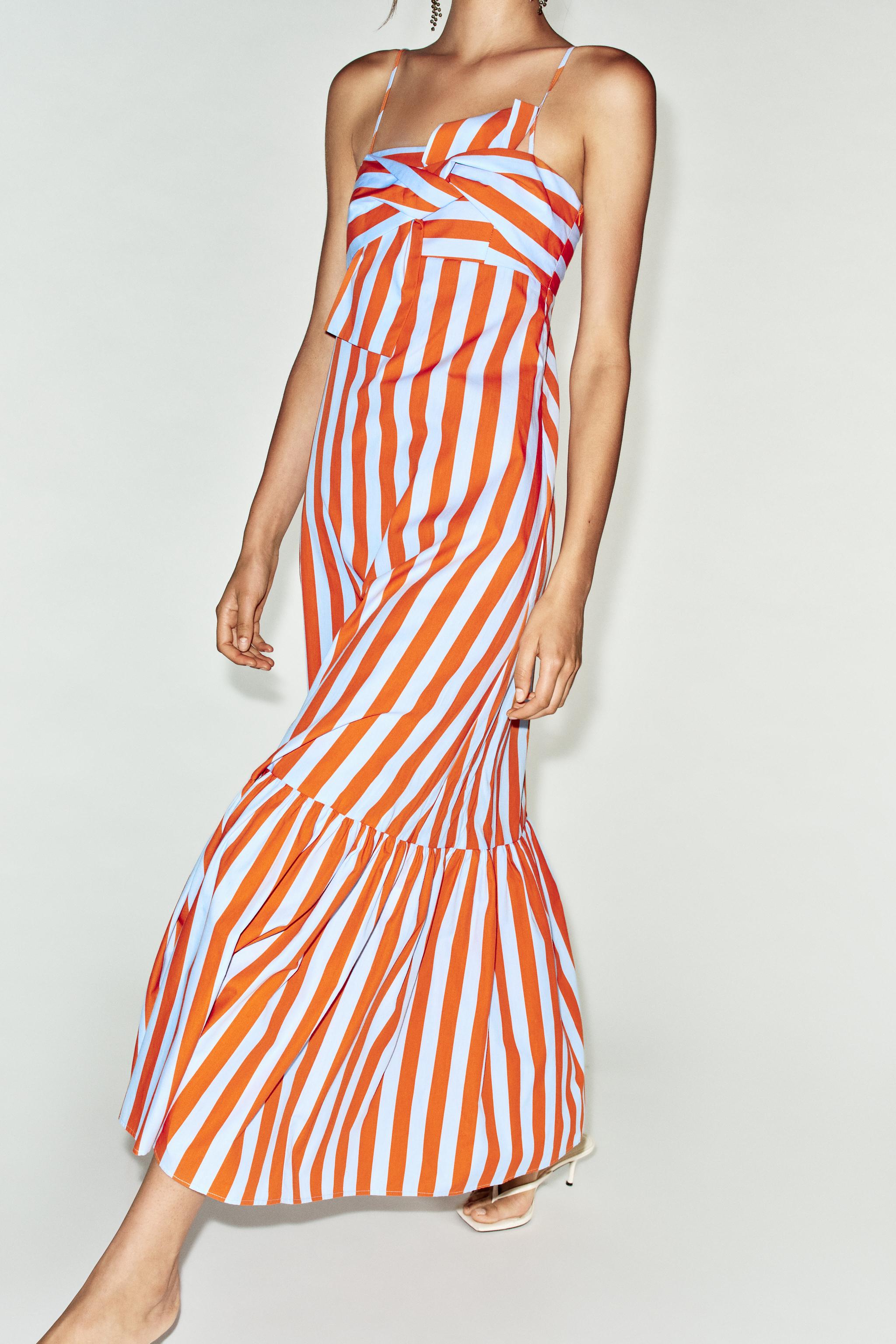 ROBE À RAYURES AVEC NŒUD